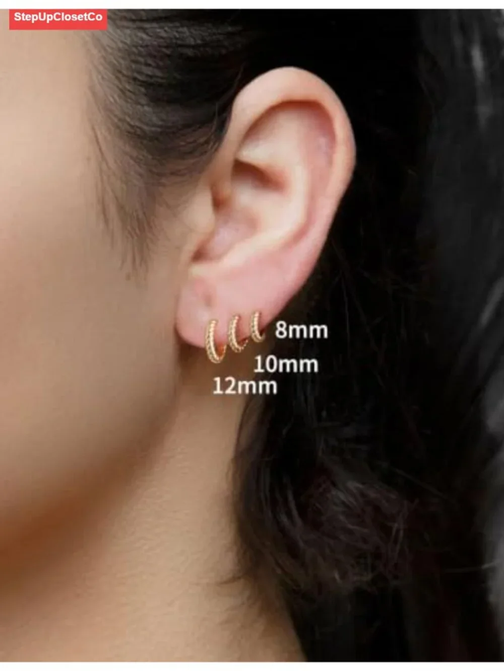 14K Gold Plated Huggie Hoop Earrings for Women Hypoallergenic
